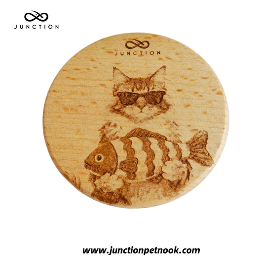 Cool Maine Coon with Fish Lucky Fridge Magnet