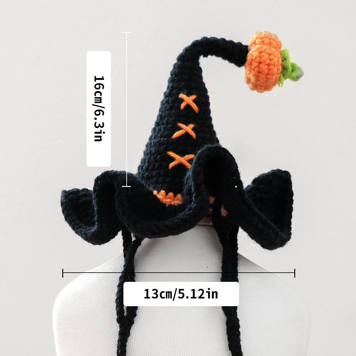  Midnight Black Halloween Hats for Dogs/Cats  Premium Yarn