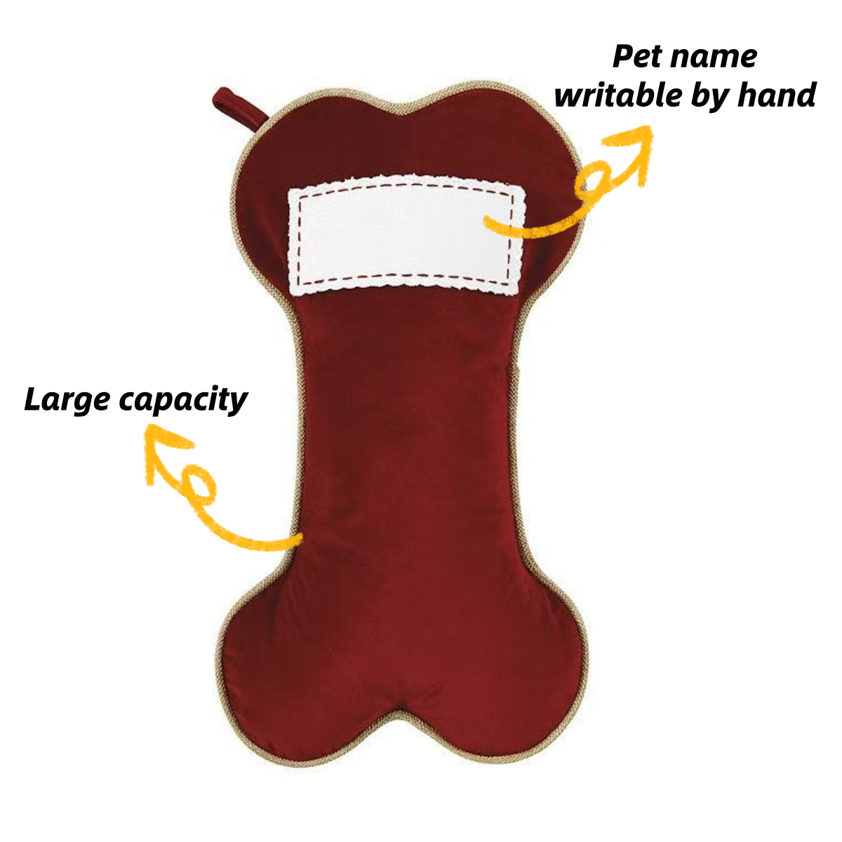 Personalized Dog Stocking Reusable Xmas Festive Pet Memories