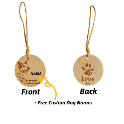  Personalized  Jack Russell Terrier love wood pendant with custom dog name engraving.