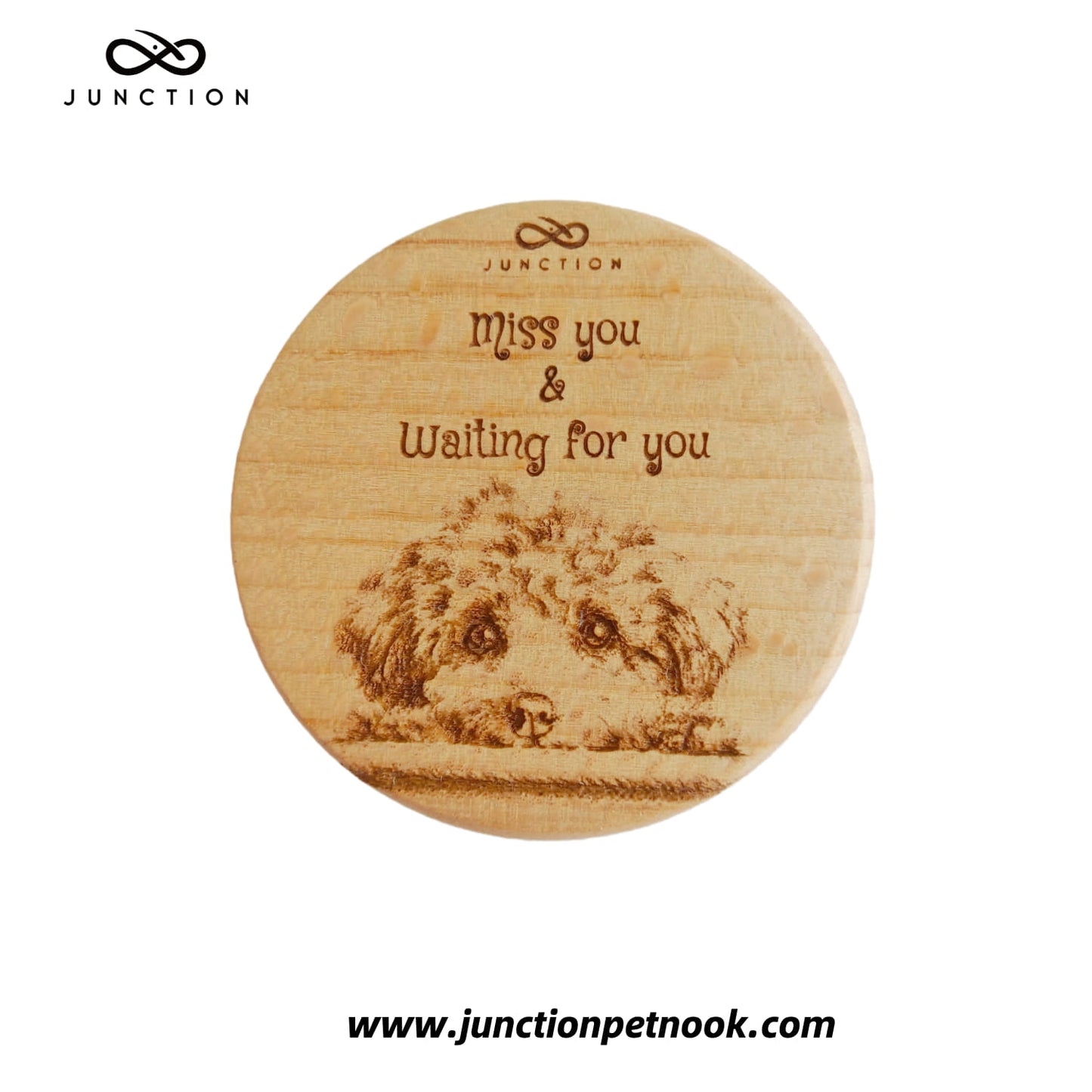 Poodle miss you-handmade-beechwood-pet-refrigerator-magnet-eco-friendly-note-holder-gift-for-pet-lovers