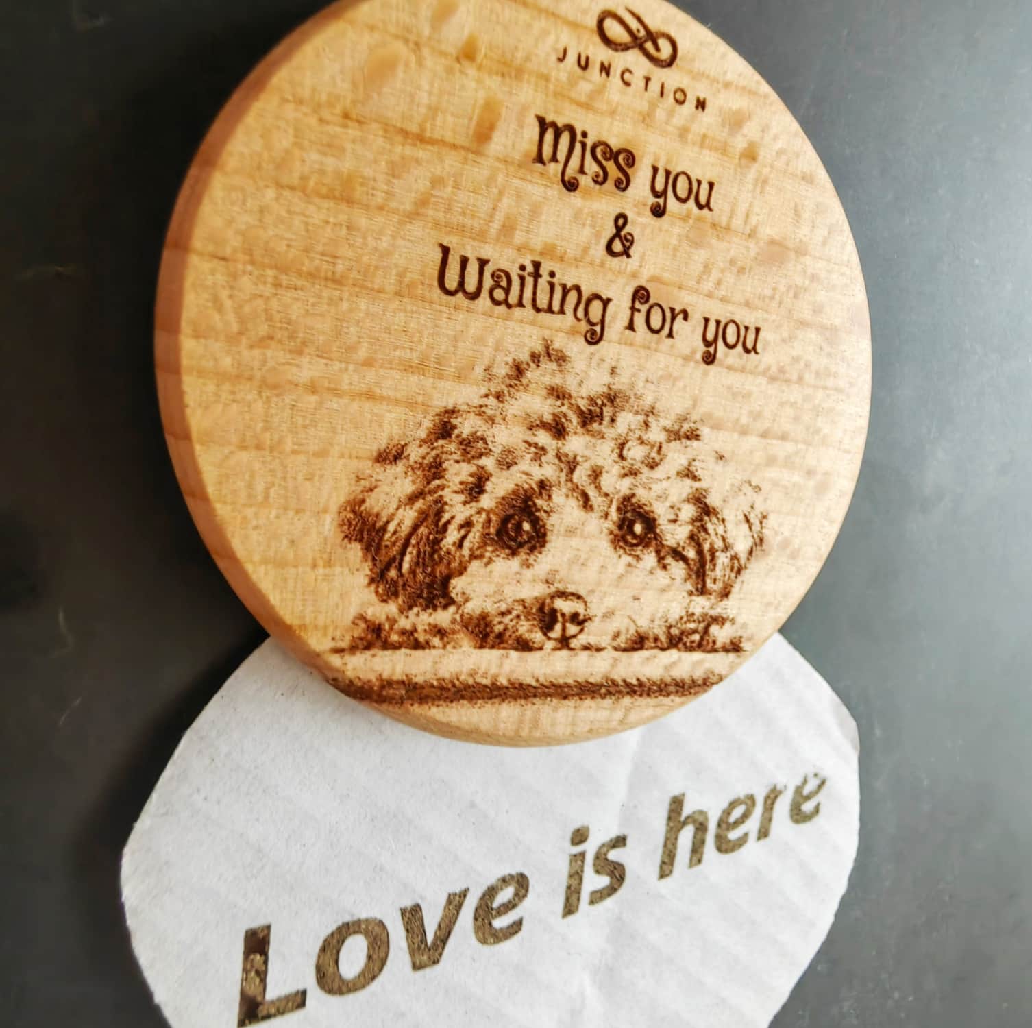 Poodle miss you-pet-theme-desk-decor-wooden-magnetic-clip-zero-plastic-gift