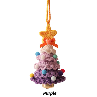 Purple Crocheted Christmas Bells