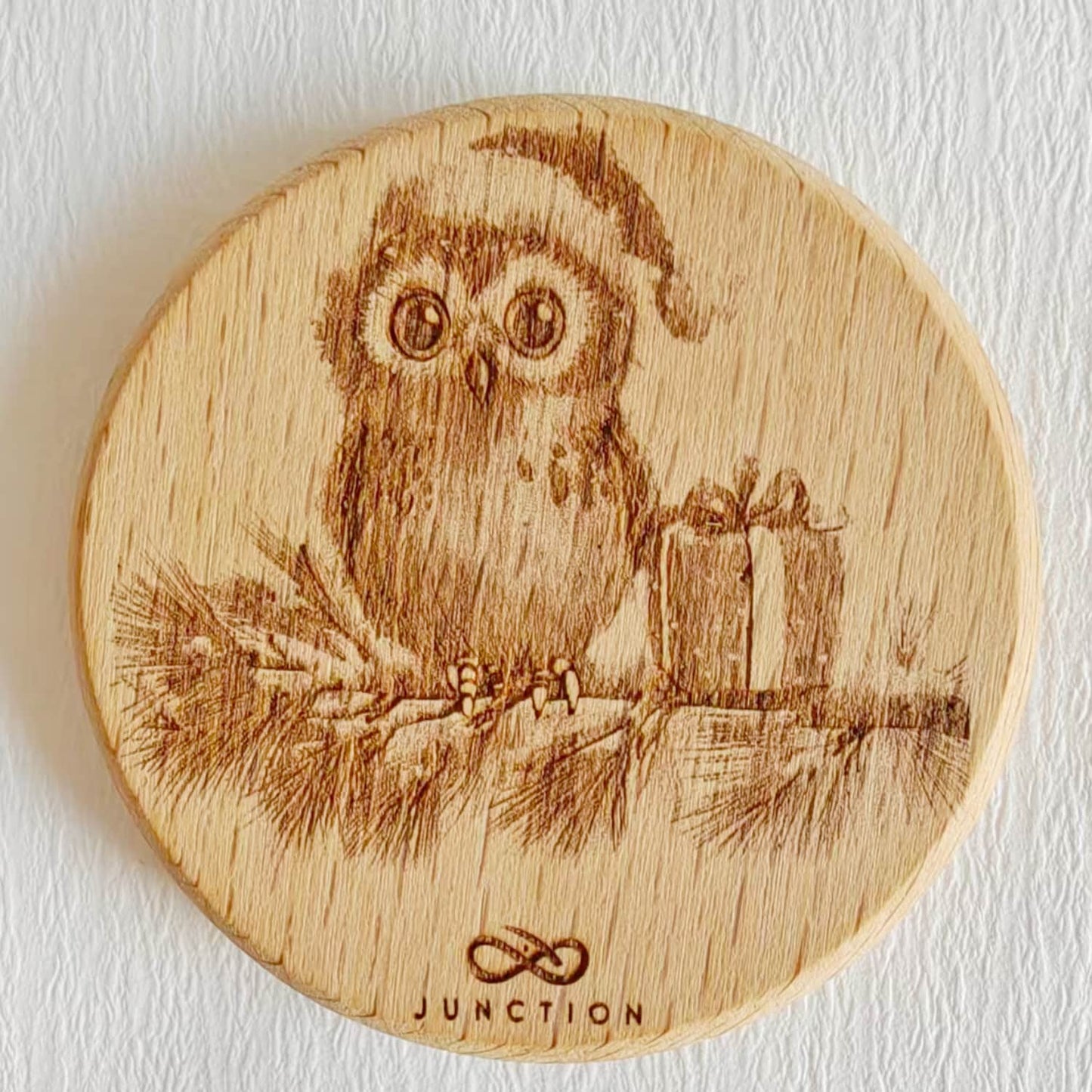 Wooden-Fridge Magnet-Owl