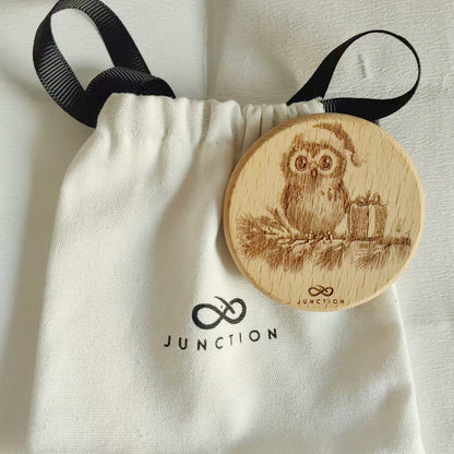  Wooden-Sticky Note Magnet-Owl