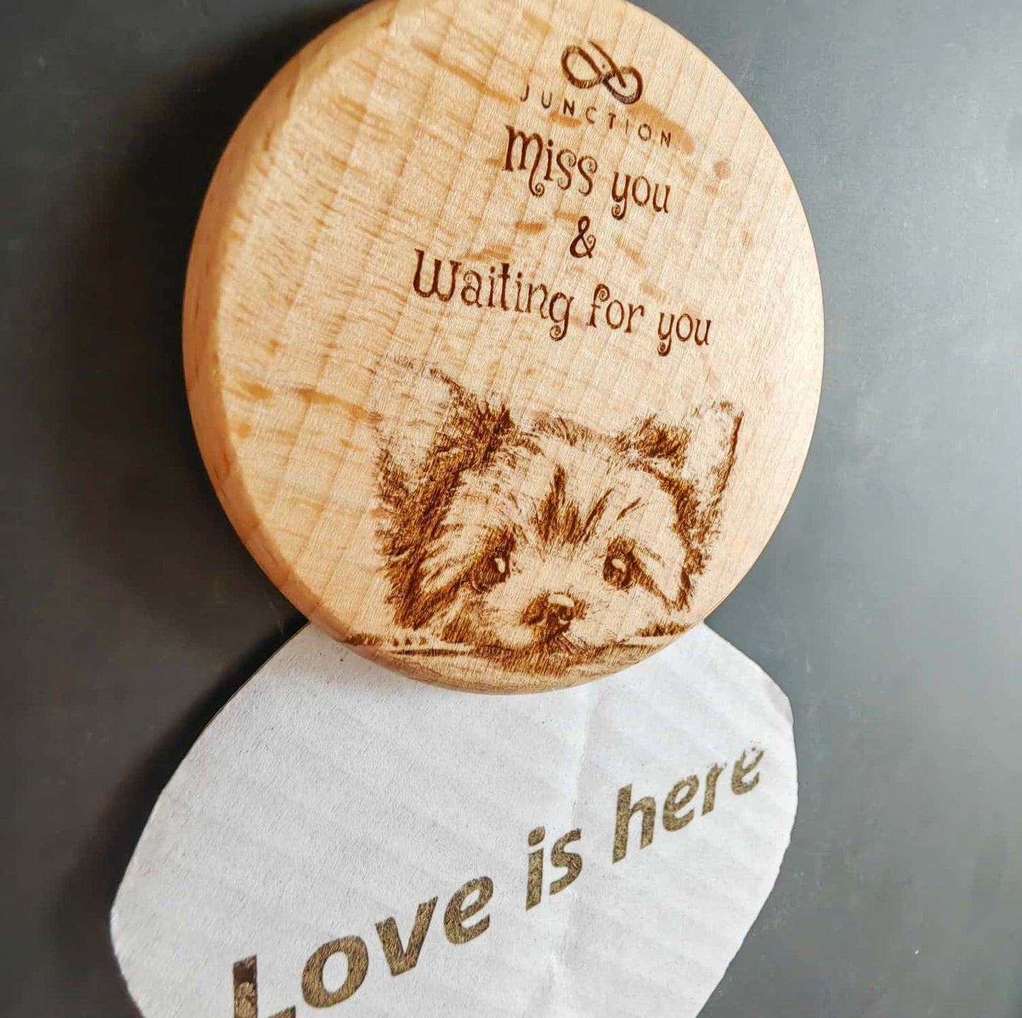 Yorkshire Terrier miss you-pet-theme-desk-decor-wooden-magnetic-clip-zero-plastic-gift