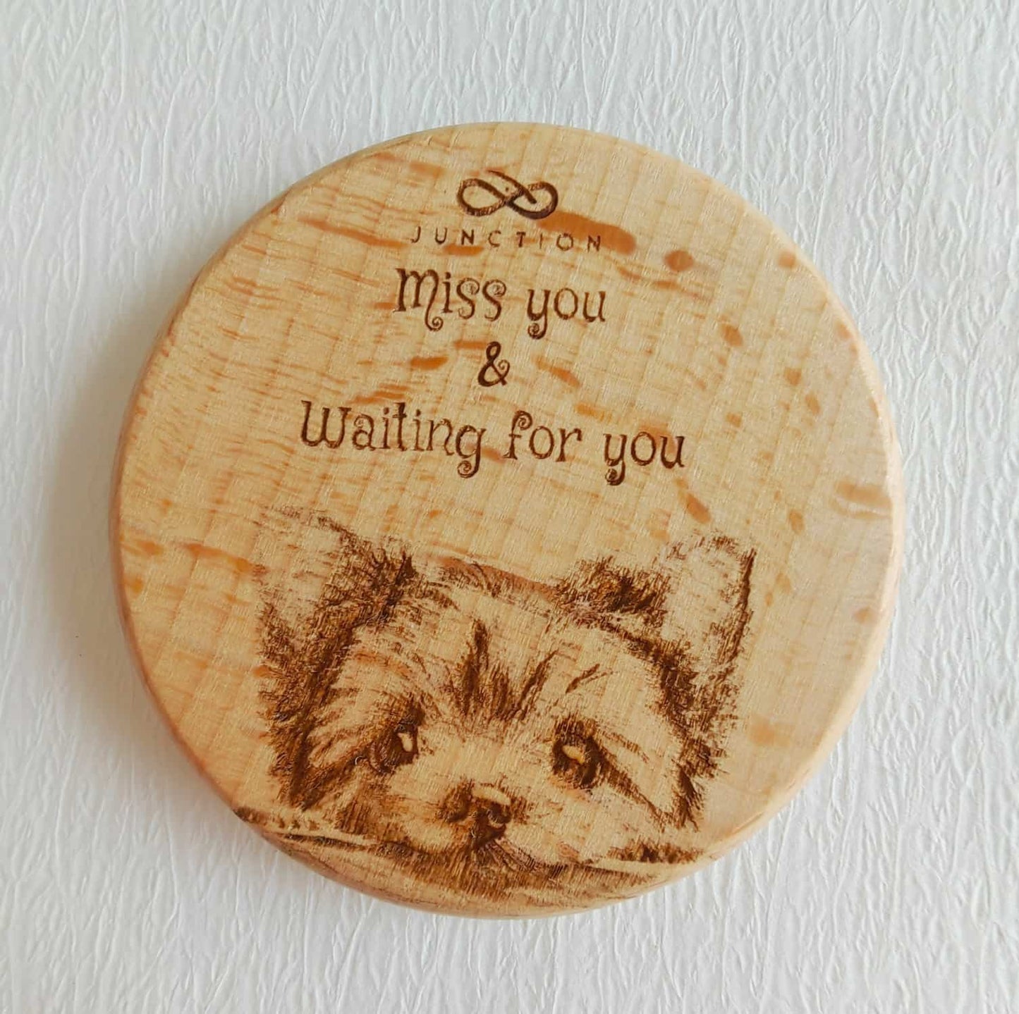Yorkshire Terrier miss you-unique-gift-for-pet-parents-natural-wood-grain-magnet-add-joy-to-pet-space