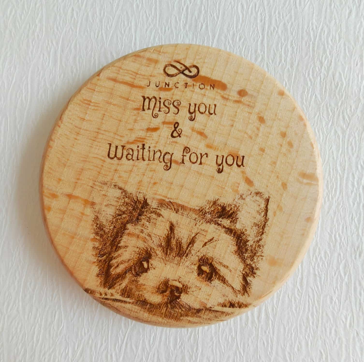 Yorkshire Terrier miss you-unique-gift-for-pet-parents-natural-wood-grain-magnet-add-joy-to-pet-space