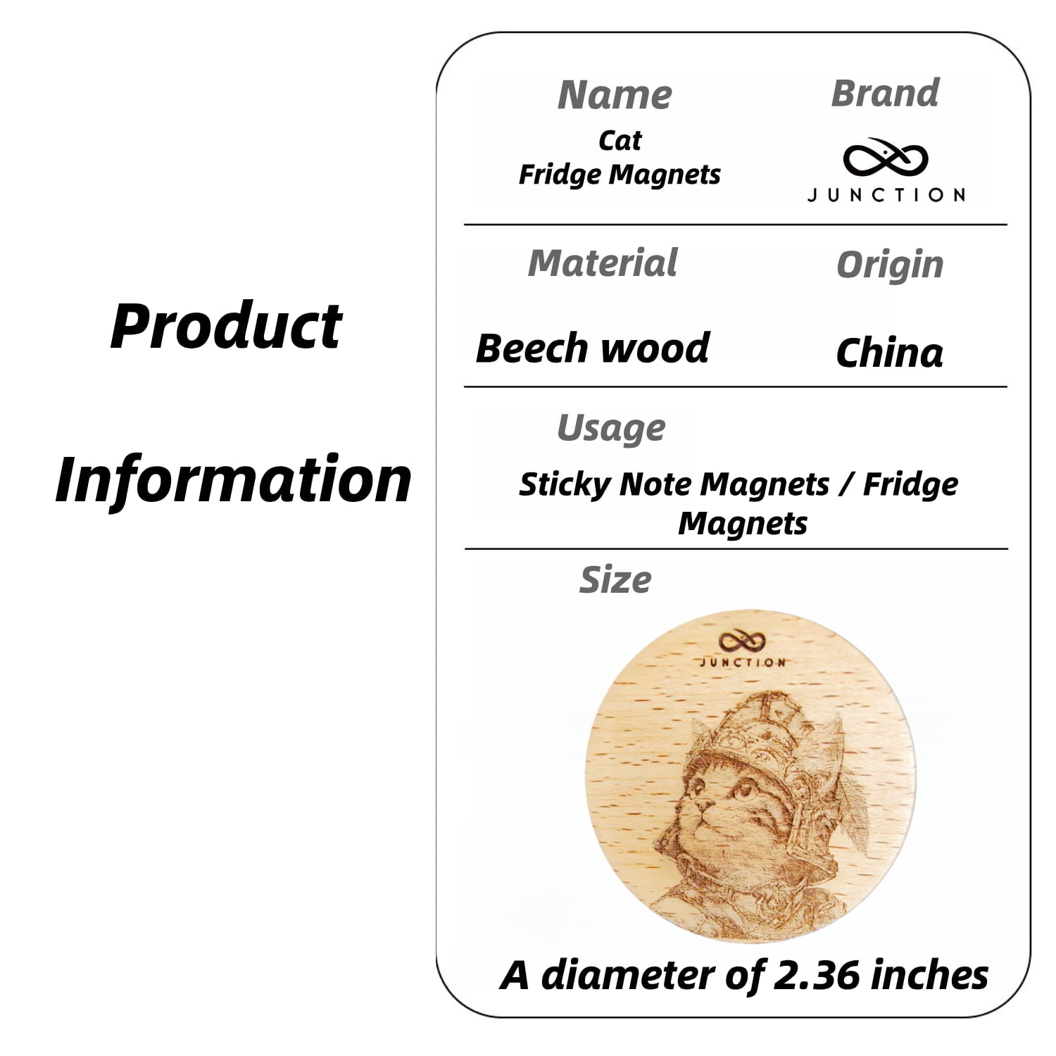 artisanal-beechwood-pet-fridge-magnet-and-memo-holder-eco-conscious-gift-for-pet-owners-Cat Guardian Refrigerator Magnet 