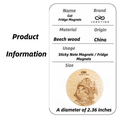 artisanal-beechwood-pet-fridge-magnet-and-memo-holder-eco-conscious-gift-for-pet-owners-Cat Guardian Refrigerator Magnet 