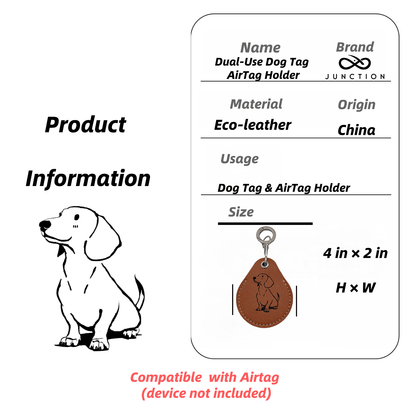 best dog airtag holder UK Dachshund's gift