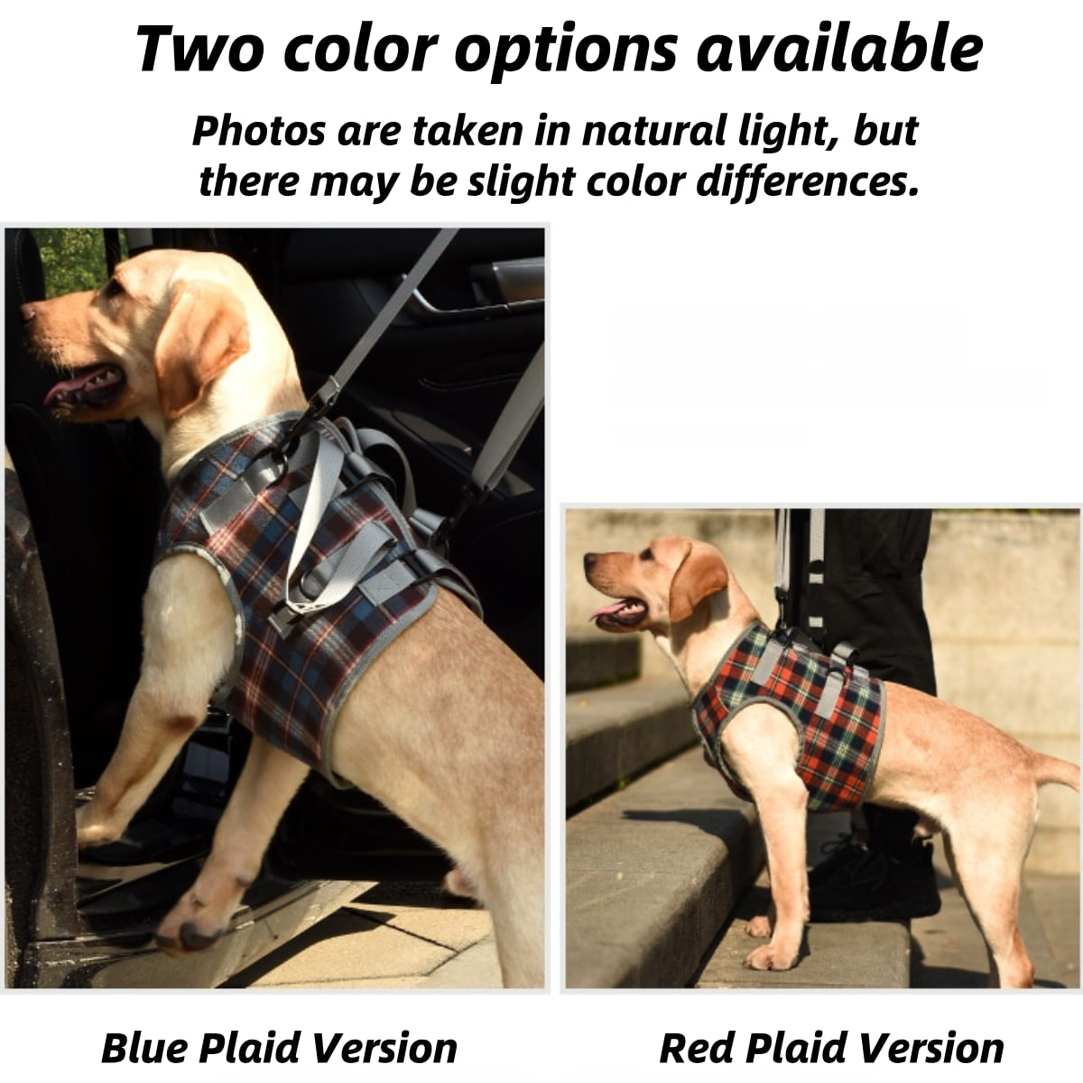 blue&red full body support harness for dogs
