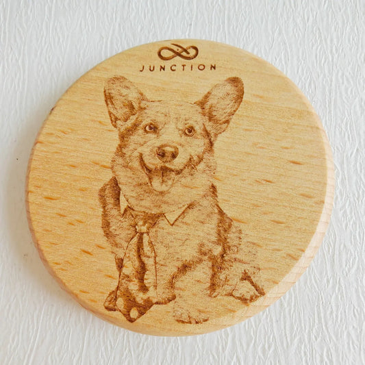 Corgi with Tie & Smile Fridge Magnet