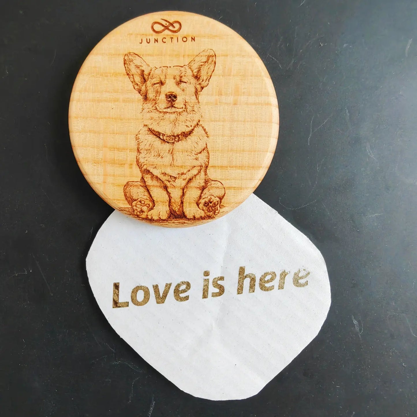 Meditating Corgi Lucky Fridge Magnet