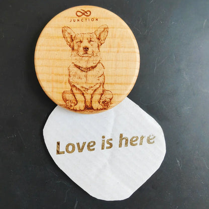 Meditating Corgi Lucky Fridge Magnet