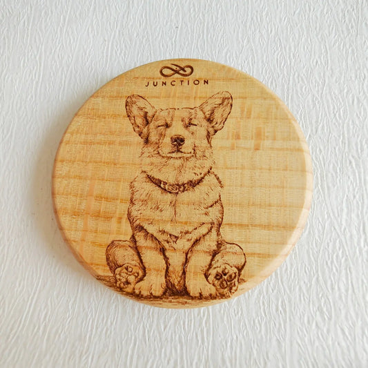 Meditating Corgi Lucky Fridge Magnet