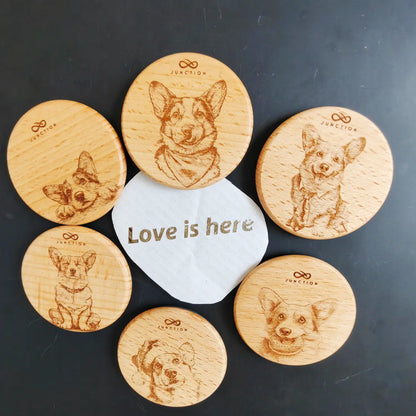 Meditating Corgi Lucky Fridge Magnet