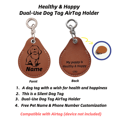 custom Blessing  dog tag airtag holder UK Golden Retriever's gift