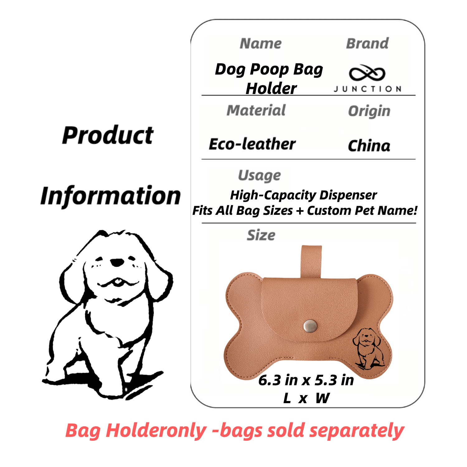dog poop bag holder custom