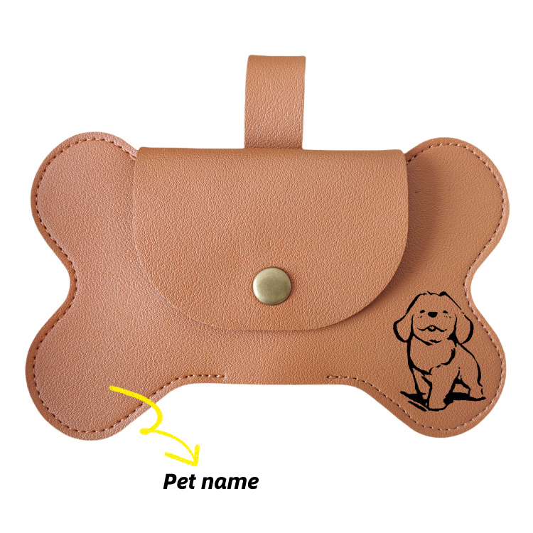 dog treat and poop bag holder custom name UK