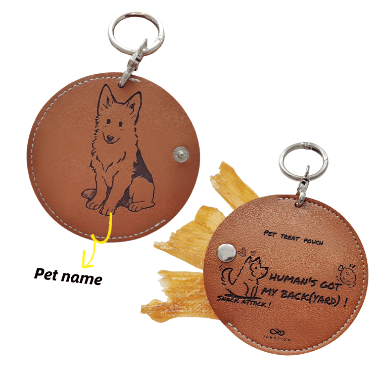 dog treat pouch custom name UK german shepherds gifts