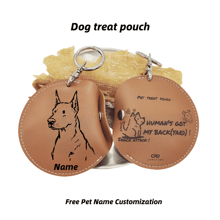 dog treat pouch cute UK Doberman's gift