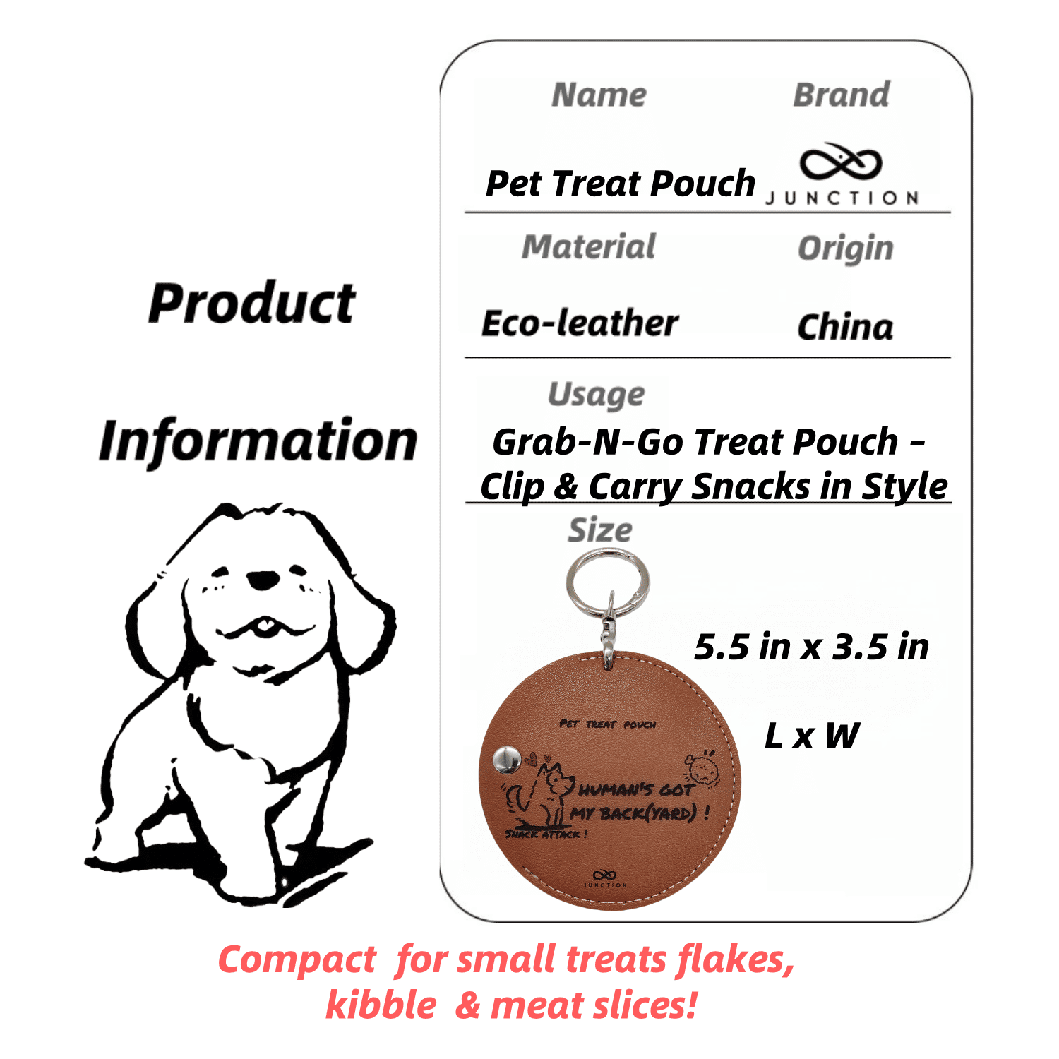 easy access dog treat pouch cute UK