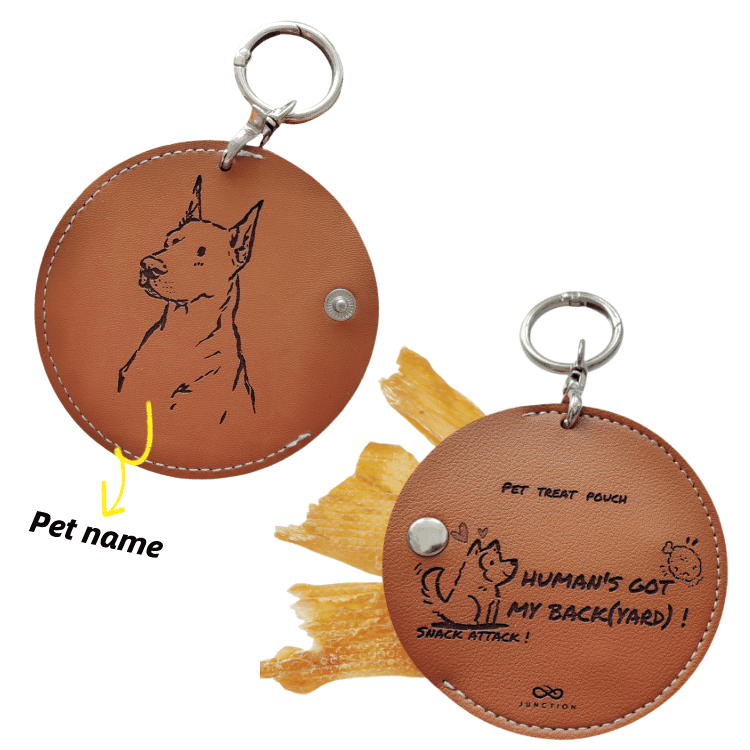 ezy dog treat pouch personalised UK Doberman's gift