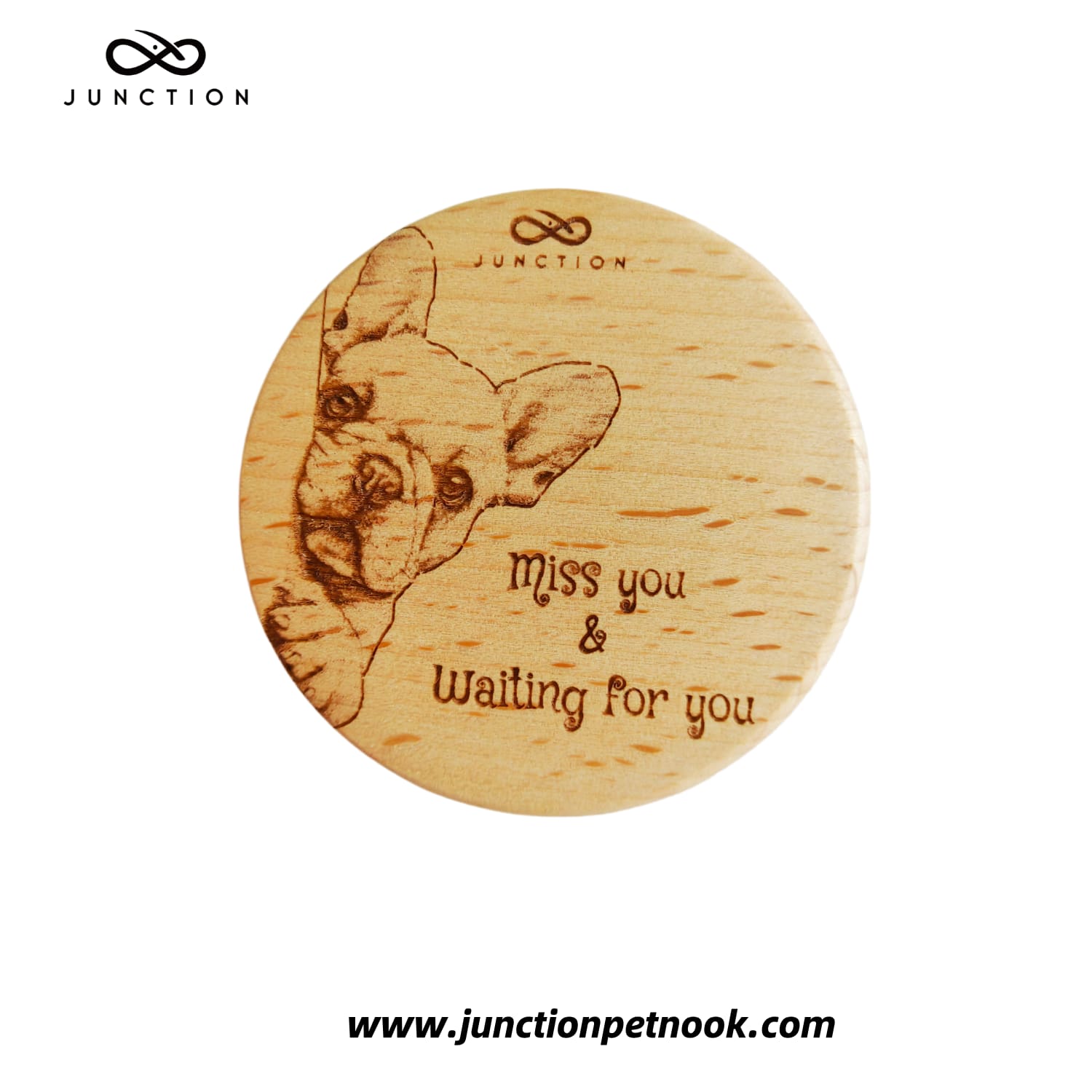 French Bulldog miss you-handmade-beechwood-pet-refrigerator-magnet-eco-friendly-note-holder-gift-for-pet-lovers