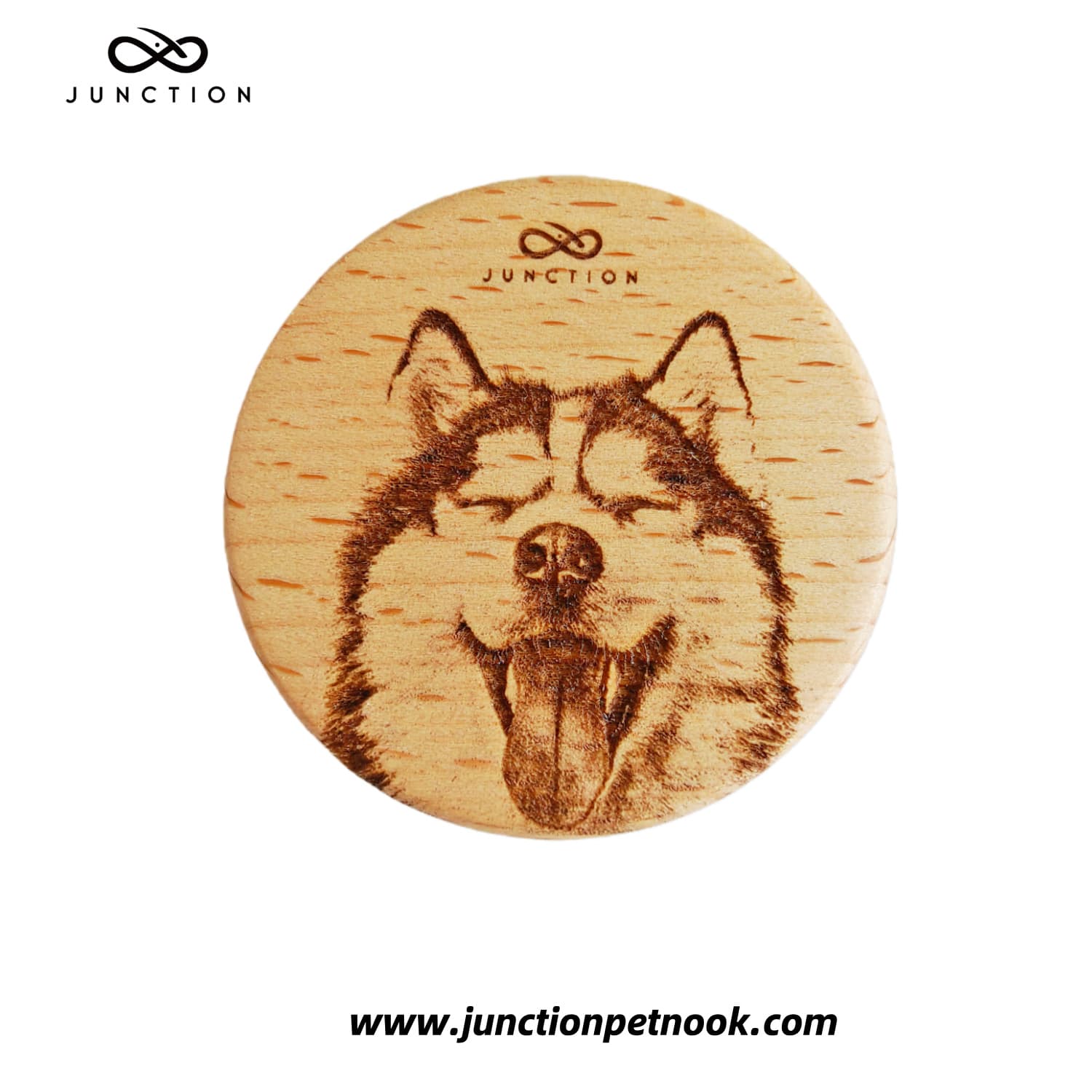 husky-happy-fridge-magnet-wooden-uk
