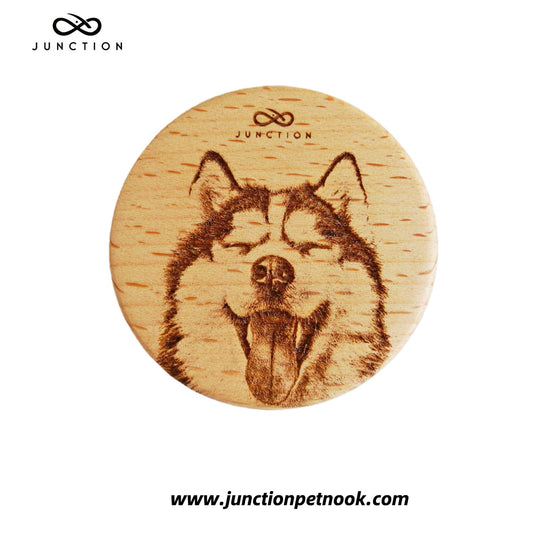 husky-happy-fridge-magnet-wooden-uk