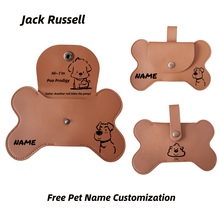 jack russell terrier stylish  poop bag holder UK