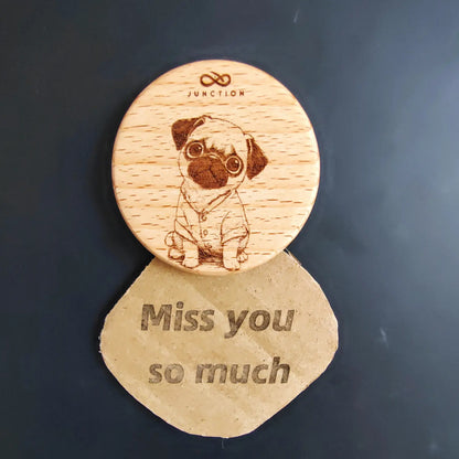 Pug in Pajamas Blank Stare Fridge Magnet