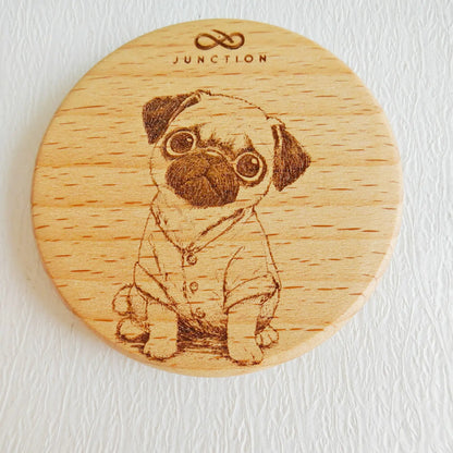 Pug in Pajamas Blank Stare Fridge Magnet