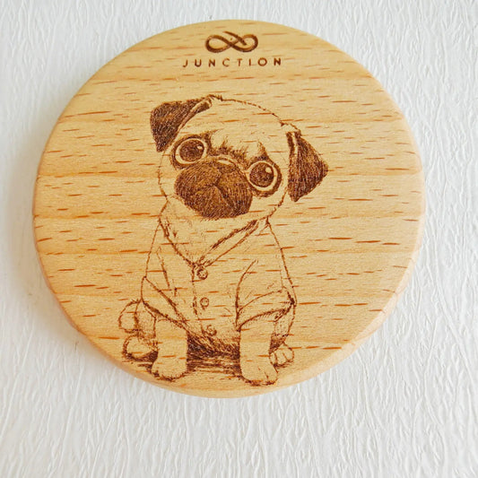 Pug in Pajamas Blank Stare Fridge Magnet