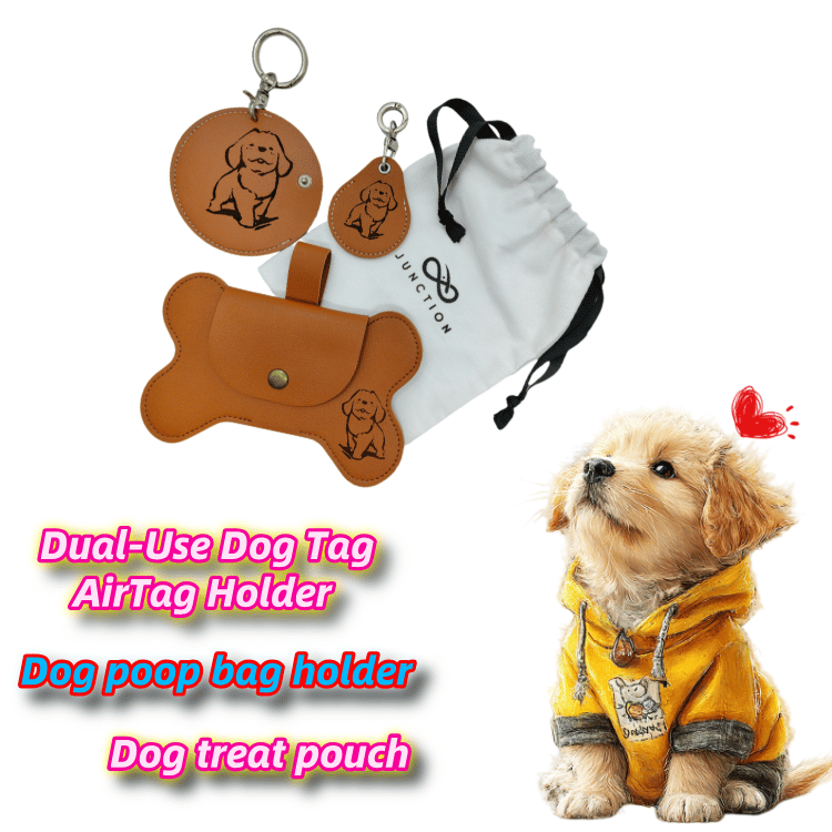 personalised dog poop bag holder &  treat pouch& dog tag UK