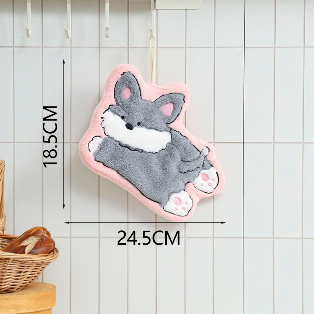pink Schnauzer Hand Towel