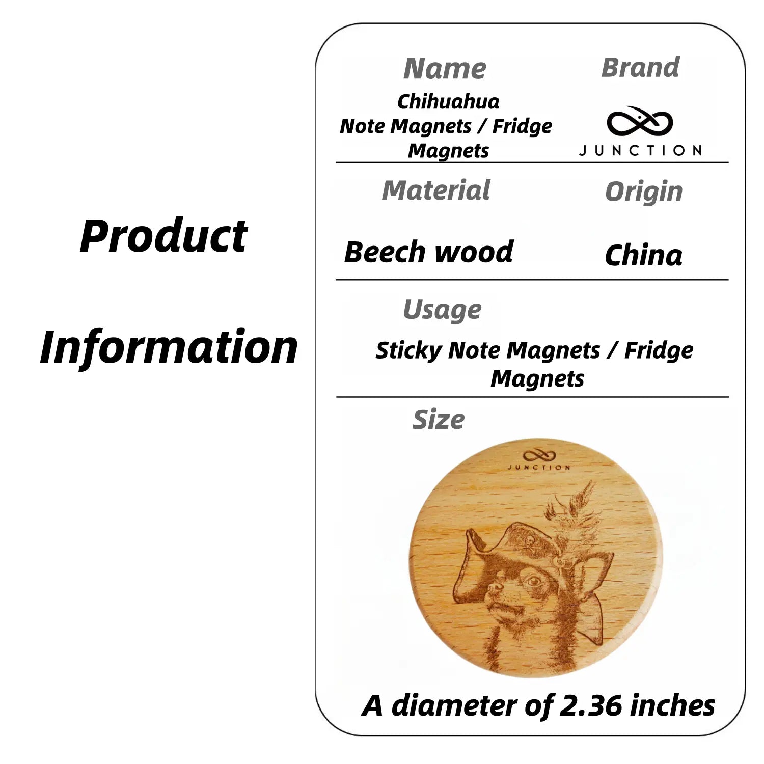 Pirate Chihuahua Fridge Magnet