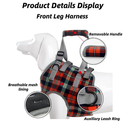  red best dog harness to support back legs