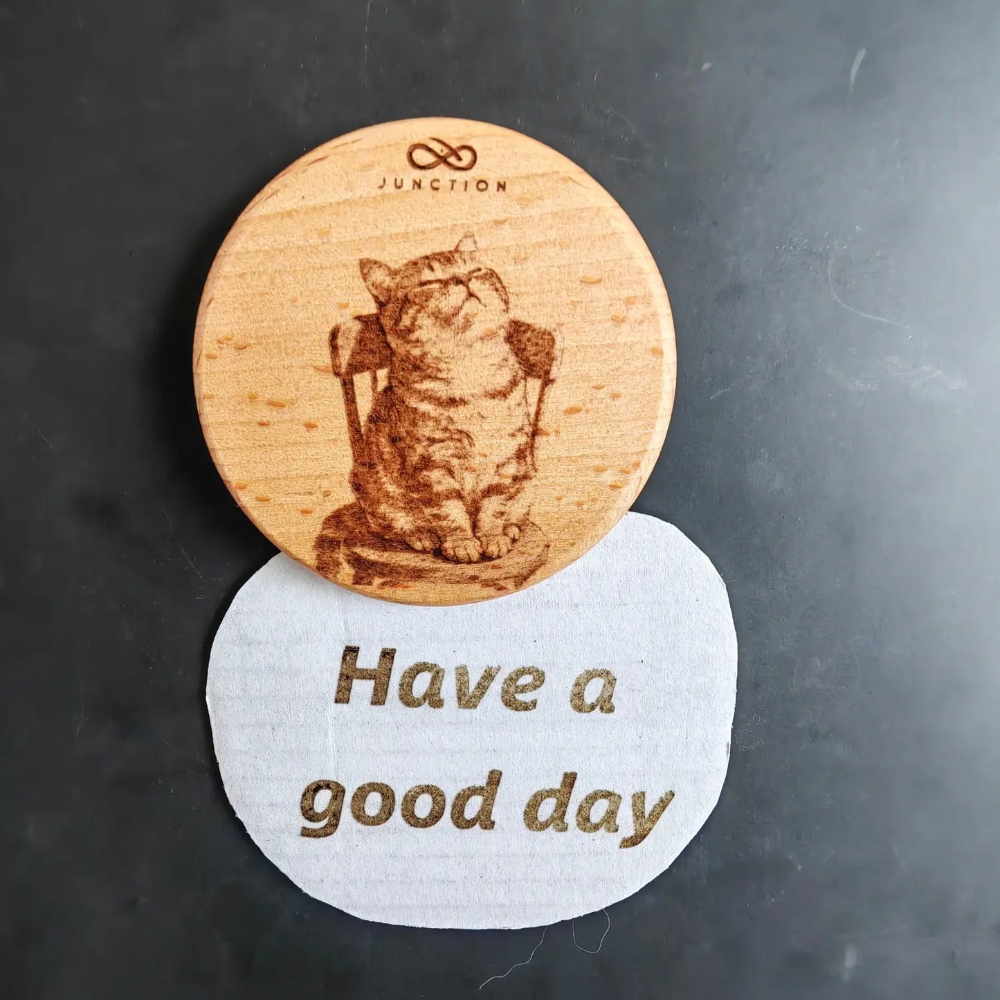 Sunbathing American Shorthair Lucky Fridge Magnet