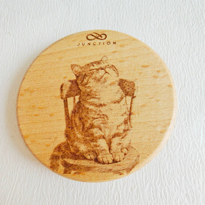 Sunbathing American Shorthair Lucky Fridge Magnet