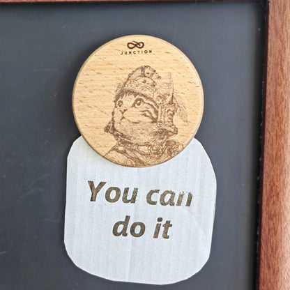 unique-gift-for-pet-parents-natural-wood-grain-magnet-add-joy-to-pet-space-Cat Guardian Refrigerator Magnet 
