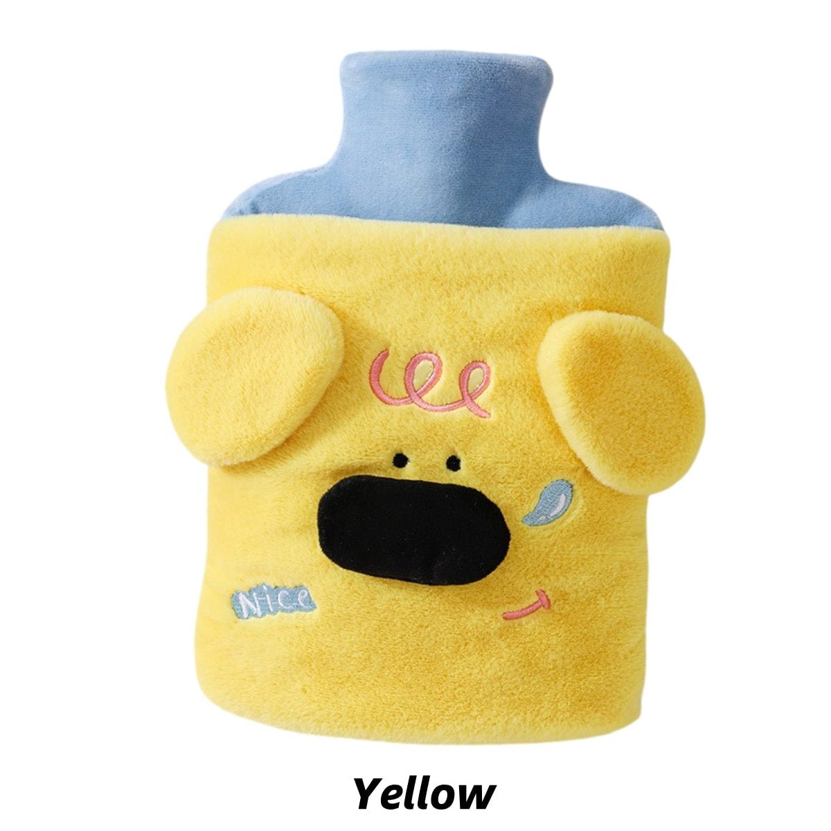 yellow hot water bottle for dogs pets at home