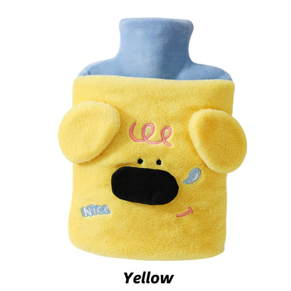 yellow hot water bottle for dogs pets at home